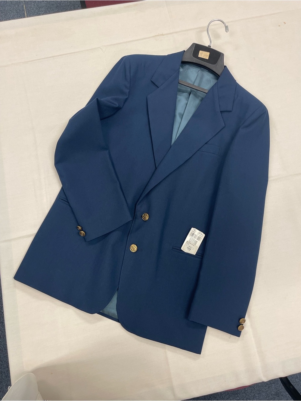 Classic Navy Men's Blazer - Tailored Double-Breasted Style